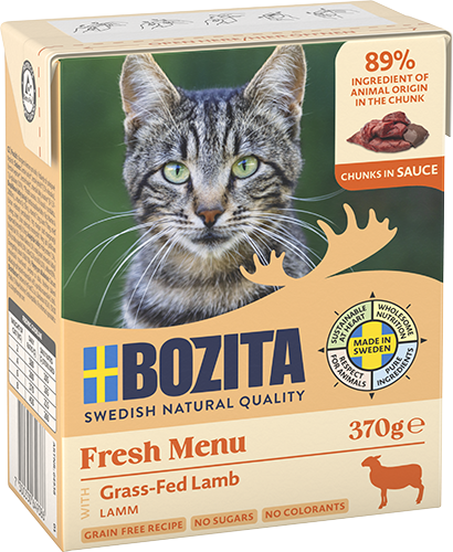 BOZITA Katzen-Nassfutter Lamm Häppchen in Sauce